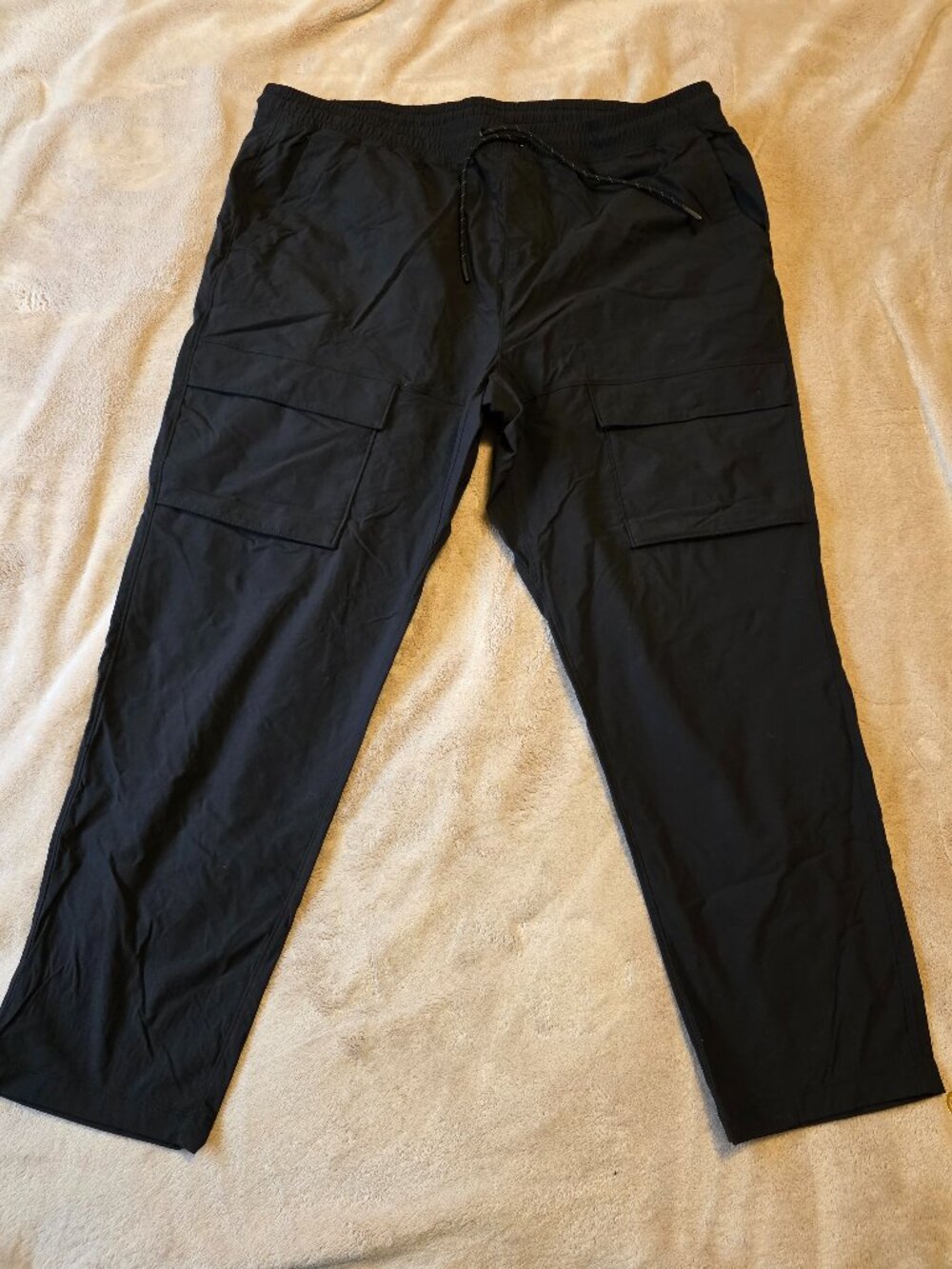 All in Motion Men's XXL Black Stretch Cargo Jogger Pants Drawstring